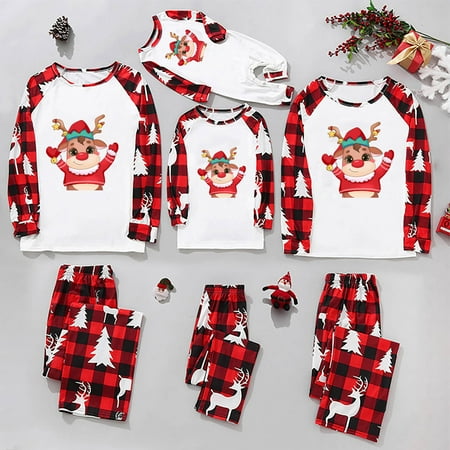 jsaierl Matching Family Pajamas Sets Christmas PJ s with Deer Long Sleeve Tee and Plaid Pants Loungewear
jsaierl Matching Family Pajamas Sets Christmas PJ s with Deer Long Sleeve Tee and Plaid Pants Loungewear