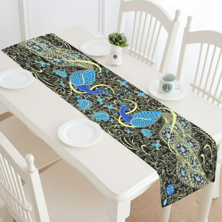 MYPOP Fantasy Peacock Table Runner Placemat 16x72 inches Peacock Birds Table Linen Cloth for Office Kitchen Dining Wedding Party Home Decor
MYPOP Fantasy Peacock Table Runner Placemat 16x72 inches Peacock Birds Table Linen Cloth for Office Kitchen Dining Wedding Party Home Decor