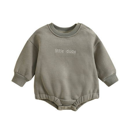 Dr.Eam Solid Bodysuits Toddler Boys Girls Long Sleeve Letter Prints Romper Clothes Onesies Outerwear Grey 6 M-12 M
Dr.Eam Solid Bodysuits Toddler Boys Girls Long Sleeve Letter Prints Romper Clothes Onesies Outerwear Grey 6 M-12 M