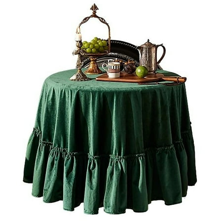 Round Tablecloth Dutch Velvet Solid Color Tablecloth With Ruffle Washable Retro Table Cover For Coffee Table Cafe High Tea Party Wedding-Green-180cm
Round Tablecloth Dutch Velvet Solid Color Tablecloth With Ruffle Washable Retro Table Cover For Coffee Table Cafe High Tea Party Wedding-Green-180cm
