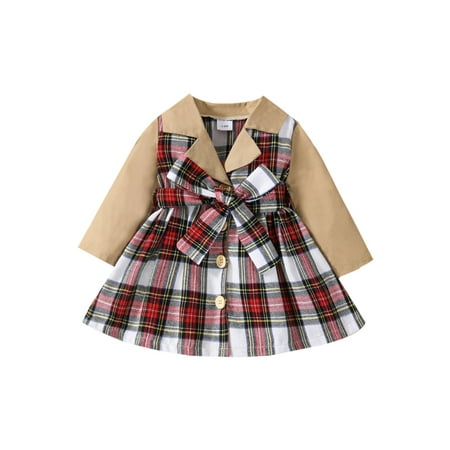 Jkerther Toddler Baby Girl Plaid Dress Coat Long Sleeve Button Jacket with Belt Fall Winter Outfit
Jkerther Toddler Baby Girl Plaid Dress Coat Long Sleeve Button Jacket with Belt Fall Winter Outfit