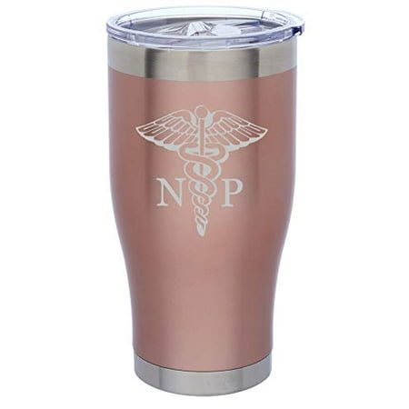 Rose Gold Double Wall Vacuum Insulated Stainless Steel Tumbler Travel Mug NP Nurse Practitioner Caduceus (24 oz)
Rose Gold Double Wall Vacuum Insulated Stainless Steel Tumbler Travel Mug NP Nurse Practitioner Caduceus (24 oz)