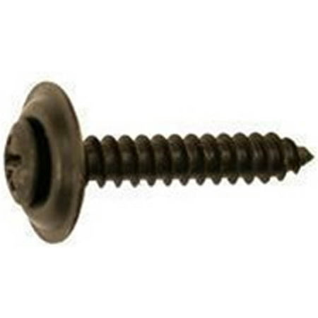 100 #8 X 1/2 Phillips Oval #8 Head Sems Countersunk Washer Black Oxide