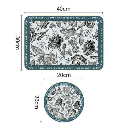 Qianha Mall Heat Insulation Placemat Vintage Flower Placemat Set 2 Waterproof Heat-resistant Non-slip Pvc Mats for Dining Table Protection Decoration Absorbent
Qianha Mall Heat Insulation Placemat Vintage Flower Placemat Set 2 Waterproof Heat-resistant Non-slip Pvc Mats for Dining Table Protection Decoration Absorbent