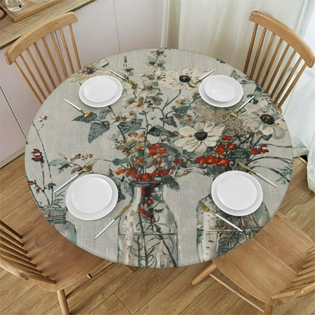 Patifu Flowers Round Table Cover Stain Resistant Washable Perfect for Indoor Outdoor Kitchen Dining Wedding Parties 100% Polyester with Elastic Edge Waterproof 42 -46
Patifu Flowers Round Table Cover Stain Resistant Washable Perfect for Indoor Outdoor Kitchen Dining Wedding Parties 100% Polyester with Elastic Edge Waterproof 42 -46