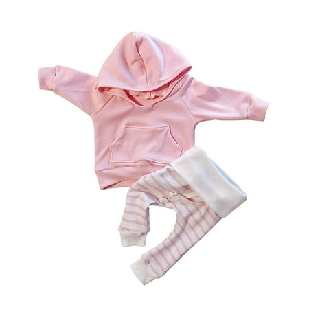 Actoyo Baby Girl Long Sleeve Hoodie Sweatshirt Striped Pants with Headband Outfit Sets 0-3 Months
Actoyo Baby Girl Long Sleeve Hoodie Sweatshirt Striped Pants with Headband Outfit Sets 0-3 Months