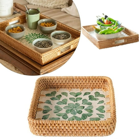 XIHAXI Decorasian Vintage Rattan Tray With Decorative Tray And Serving Tray With Handle In Boho Size 20 Cm X 20 Cm 20 Cm X 10 Cm
XIHAXI Decorasian Vintage Rattan Tray With Decorative Tray And Serving Tray With Handle In Boho Size 20 Cm X 20 Cm 20 Cm X 10 Cm