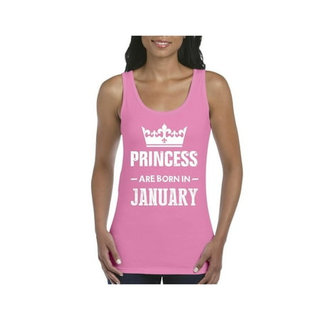 Birthday Gift Princess are Born in January Women's Tank Top Clothes