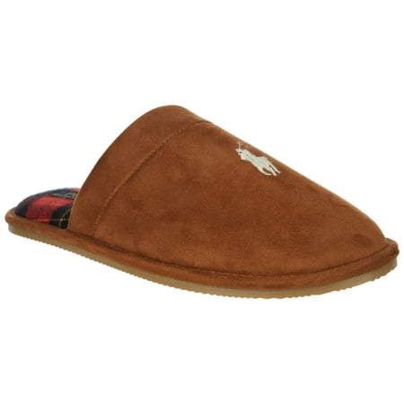 Ralph Lauren Mens Klarence Memory Foam Slippers 9 Snuff brown