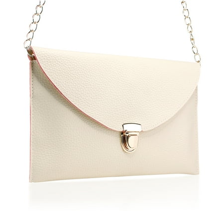 Fashion Women Handbag Shoulder Bags Envelope Clutch Crossbody Satchel Purse Leather Lady Messenger Hobo Bag - Beige