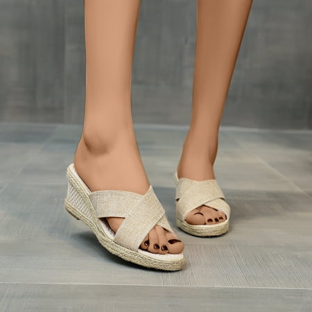 BONIXOOM Wedge Sandals for Women Clearance Fall Slip-On Wedge Casual Fashion Womens Shoes Beige Size 7
BONIXOOM Wedge Sandals for Women Clearance Fall Slip-On Wedge Casual Fashion Womens Shoes Beige Size 7