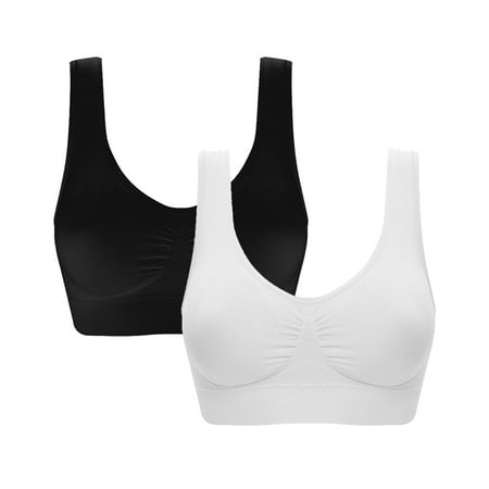 KOERIM 2 Pack Women s Seamless Comfortable Sports Bra with Removable Pads U-shaped Tank Style Underwear(Black/White)
KOERIM 2 Pack Women s Seamless Comfortable Sports Bra with Removable Pads U-shaped Tank Style Underwear(Black/White)