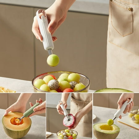Yesbay Fruit Digger Scoop Hanging Hole Design Comfortable Handle 304 Stainless Steel Smooth Edge Ergonomic Fruit-digging Remove Seed Rounded Edges Fruit Baller for Kitchen
Yesbay Fruit Digger Scoop Hanging Hole Design Comfortable Handle 304 Stainless Steel Smooth Edge Ergonomic Fruit-digging Remove Seed Rounded Edges Fruit Baller for Kitchen