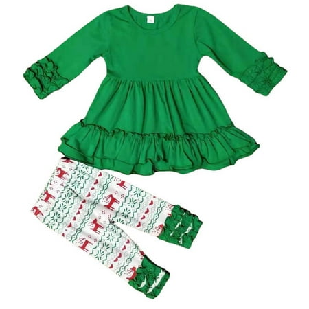 CNGELG Kids Toddler Baby Girls Autumn Winter Christmas Print Cotton Long Sleeve Ruffle T Shirt Tops Deer Print Pants Set Clothes
CNGELG Kids Toddler Baby Girls Autumn Winter Christmas Print Cotton Long Sleeve Ruffle T Shirt Tops Deer Print Pants Set Clothes