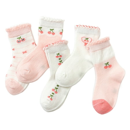 iaksohdu 5 Pairs Breathable Mesh Wear-resistant Thin Baby Socks Cartoon Print Mid-Tube Girls Ankle Socks for Indoor
iaksohdu 5 Pairs Breathable Mesh Wear-resistant Thin Baby Socks Cartoon Print Mid-Tube Girls Ankle Socks for Indoor