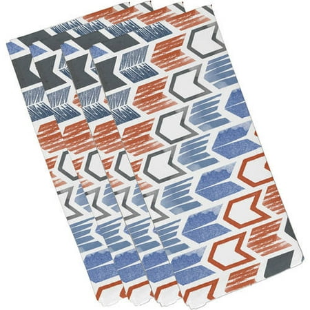 Simply Daisy 18 x 18 Orange Arrow Napkins Set of 4
