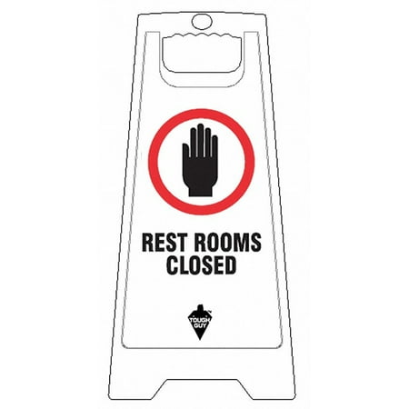 Tough Guy Restroom Sign White Plastic 24 in H 6DMG9 6DMG9 ZO-G0484827