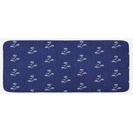 Navy Blue Kitchen Mat Floral Pattern Design Little Dots and Flowers Country Life Inspired Art Plush Decorative Kitchen Mat with Non Slip Backing 47 X 19 Navy and White by Ambesonne
Navy Blue Kitchen Mat Floral Pattern Design Little Dots and Flowers Country Life Inspired Art Plush Decorative Kitchen Mat with Non Slip Backing 47 X 19 Navy and White by Ambesonne