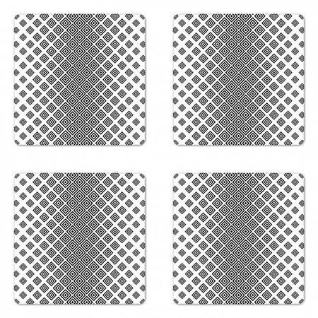 Abstract Coaster Set of 4 Vertical Square Shaped Geometric Pattern Minimalist Modern Style Trippy Design Square Hardboard Gloss Coasters Standard Size Black White by Ambesonne
Abstract Coaster Set of 4 Vertical Square Shaped Geometric Pattern Minimalist Modern Style Trippy Design Square Hardboard Gloss Coasters Standard Size Black White by Ambesonne