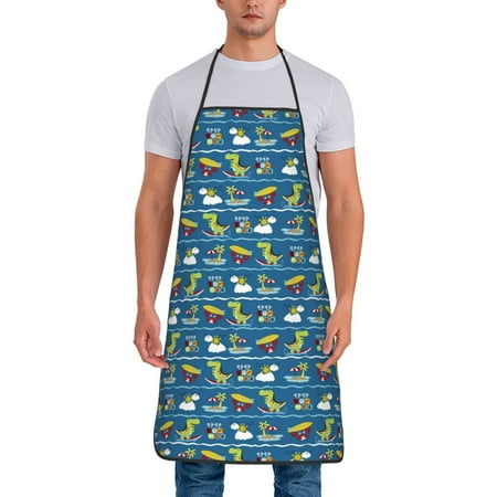 Jgfou Dinosaur on the Beach Vacation Print Anti-fouling Apron for Men Women Waterproof Oil-Proof Kitchen Apron with Adjustable Straps Pocket and No-Pill No-Fade Fabric
Jgfou Dinosaur on the Beach Vacation Print Anti-fouling Apron for Men Women Waterproof Oil-Proof Kitchen Apron with Adjustable Straps Pocket and No-Pill No-Fade Fabric