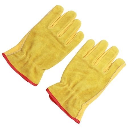 1 Pair Cattle Leather Gloves Protective Gloves Cover for Garden Electric Welding (Yellow S)
1 Pair Cattle Leather Gloves Protective Gloves Cover for Garden Electric Welding (Yellow S)