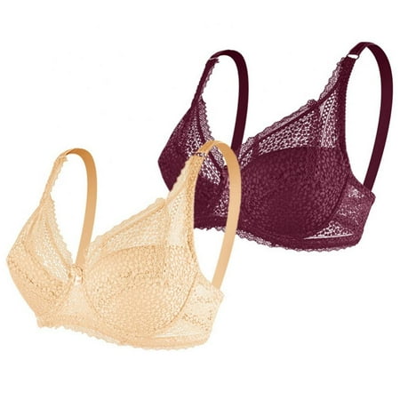 Baywell 2 Pack Womens Sexy Lace Push Up Bras with Underwire Support Lightly Padded Bras for Women 36/80C-40/90D
Baywell 2 Pack Womens Sexy Lace Push Up Bras with Underwire Support Lightly Padded Bras for Women 36/80C-40/90D