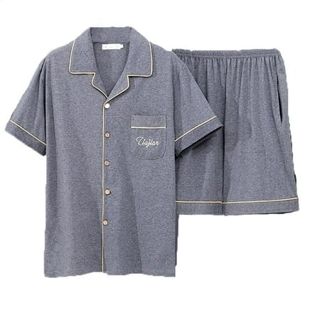 PIKADINGNIS Plus Szie Mens Pajama Set Summer Comfortable Men Sleepwear Short Sleeve Cotton Pajamas Men Elastic Waist Pant Leisure Outwear
PIKADINGNIS Plus Szie Mens Pajama Set Summer Comfortable Men Sleepwear Short Sleeve Cotton Pajamas Men Elastic Waist Pant Leisure Outwear