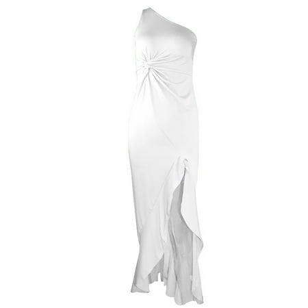 Inkach Fashion Women Summer Solid One Shoulder Strapless Ruffle Sleeveless Split Dress M
Inkach Fashion Women Summer Solid One Shoulder Strapless Ruffle Sleeveless Split Dress M
