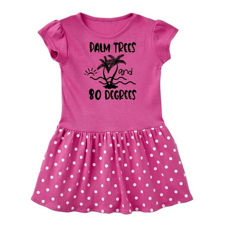 Inktastic Spring Break Palm Trees and 80 Degrees Gift Baby Girl Dress