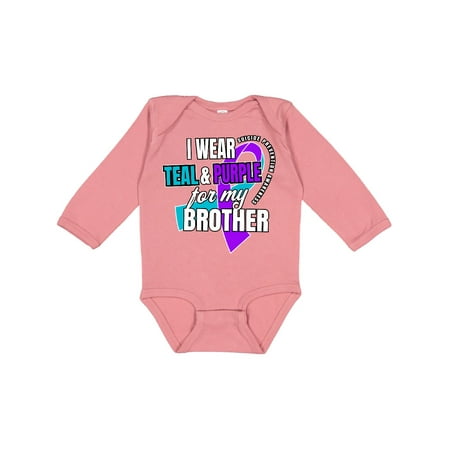 Inktastic Suicide Prevention I Wear Teal and Purple for My Brother Boys or Girls Long Sleeve Baby Bodysuit
Inktastic Suicide Prevention I Wear Teal and Purple for My Brother Boys or Girls Long Sleeve Baby Bodysuit