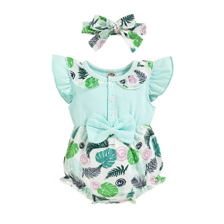 TheFound Summer Newborn Baby Girls Casual Outfits Butterfly/ Leaf Print Fly Sleeve Bodysuit + Bow Headband Clothes
TheFound Summer Newborn Baby Girls Casual Outfits Butterfly/ Leaf Print Fly Sleeve Bodysuit + Bow Headband Clothes