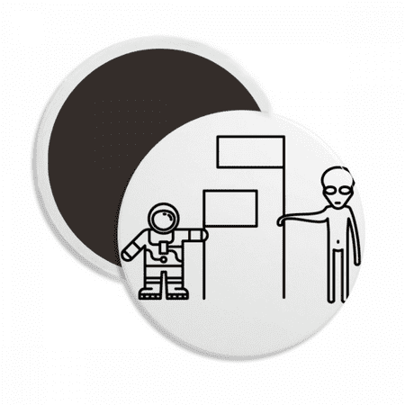 Lunar Landing Occupy Flag Round Ceracs Fridge Magnet Keepsake Decoration