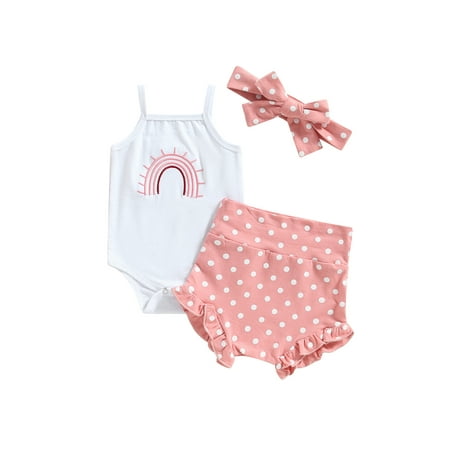 Bagilaanoe 2pcs Newborn Baby Girl Short Pants Set Rainbow Embroidery Sleeveless Romper Tops + Shorts + Headband 3M 6M 12M 18M 24M Infant Casual Summer Outfits
Bagilaanoe 2pcs Newborn Baby Girl Short Pants Set Rainbow Embroidery Sleeveless Romper Tops + Shorts + Headband 3M 6M 12M 18M 24M Infant Casual Summer Outfits