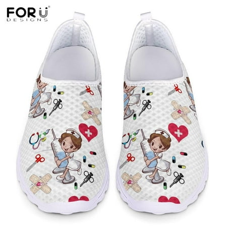 FORUDESIGNS Casual Summer Ladies Slip On Sneakers Lovely Cartoon Nurse Pattern Flats Shoes Red and White Gradient Women Footwear
FORUDESIGNS Casual Summer Ladies Slip On Sneakers Lovely Cartoon Nurse Pattern Flats Shoes Red and White Gradient Women Footwear