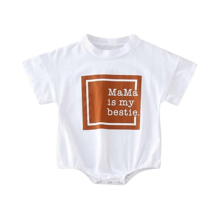 B91xZ Newborn Girl Outfits Infant Boys Girls Short Sleeve Letter Printed Pullover Romper Newborn Sweatshirt Bodysuits (Sizes 12-18 Months)
B91xZ Newborn Girl Outfits Infant Boys Girls Short Sleeve Letter Printed Pullover Romper Newborn Sweatshirt Bodysuits (Sizes 12-18 Months)