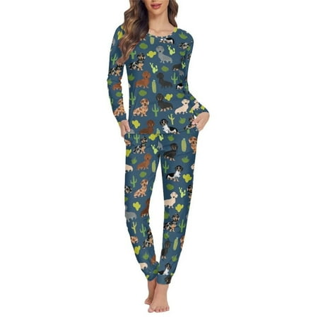 Pzuqiu Skin Friendly Pajamas for Women Set Pants with Pockets Snug-Fit Sleepwear for Home Life Sleep 2 Pieces Size M Dachshund Cactus Graphic Breathable Loungewear
Pzuqiu Skin Friendly Pajamas for Women Set Pants with Pockets Snug-Fit Sleepwear for Home Life Sleep 2 Pieces Size M Dachshund Cactus Graphic Breathable Loungewear