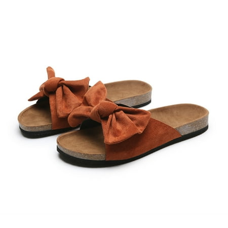 Women s Flat Sandals with Bow and Rubber Sole Slip On Anti-Slip Beach Shoes Shower Slippers 37 Chocolate
Women s Flat Sandals with Bow and Rubber Sole Slip On Anti-Slip Beach Shoes Shower Slippers 37 Chocolate