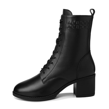 Women‘s Chunky High Heel Short Boots Round Toe Lace-up Side Zipper Ankle Boots Stacked Heel Booties
Women‘s Chunky High Heel Short Boots Round Toe Lace-up Side Zipper Ankle Boots Stacked Heel Booties