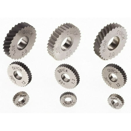 Value Collection 27/32 Diam 30° Tooth Angle 32 TPI Standard (Shape) Cut Type Powdered Metal High Speed Steel Left-Hand Diagonal Knurl Wheel
Value Collection 27/32 Diam 30° Tooth Angle 32 TPI Standard (Shape) Cut Type Powdered Metal High Speed Steel Left-Hand Diagonal Knurl Wheel