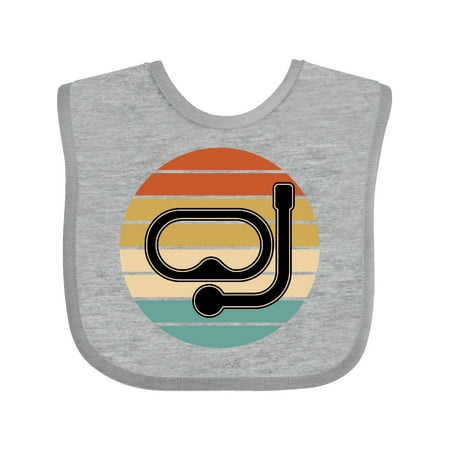 Inktastic Scuba Diver Retro Sunset Diving Gift Baby Boy or Baby Girl Bib