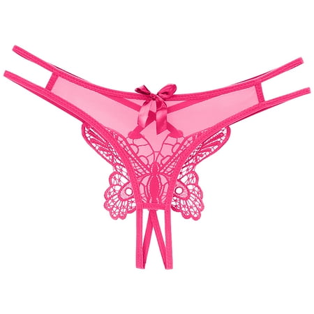 YYDGH Women Open Thong Sheer Mesh Sexy Underwear Cutout Lace Embroidery G-String Underpants Hot Pink
YYDGH Women Open Thong Sheer Mesh Sexy Underwear Cutout Lace Embroidery G-String Underpants Hot Pink