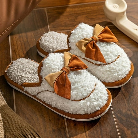 AXXD Sandals Women Plush Warm Slippers Retro Bowknot Home Shoes Autumn And Winter Indoor Cotton Slipper(6 White)
AXXD Sandals Women Plush Warm Slippers Retro Bowknot Home Shoes Autumn And Winter Indoor Cotton Slipper(6 White)