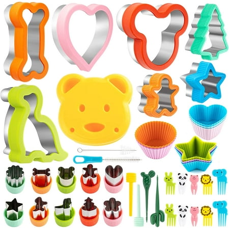 Sandwich Cookie Cutter set for Kids 43 Pcs Mgee Cookie Cutters Set Bread Decruster Pancake Maker Mickey Mouse Dinosaur Heart Star Christmas Tree Shape DIY Mold for Boys Girls
Sandwich Cookie Cutter set for Kids 43 Pcs Mgee Cookie Cutters Set Bread Decruster Pancake Maker Mickey Mouse Dinosaur Heart Star Christmas Tree Shape DIY Mold for Boys Girls
