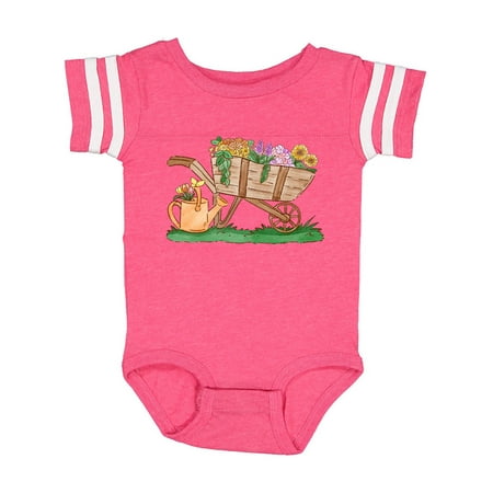 Inktastic Flower Wheelbarrow Gift Baby Boy or Baby Girl Bodysuit