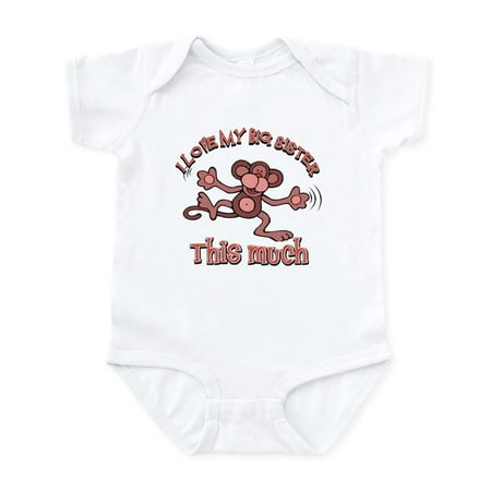 

CafePress - I Love My Big Sister This Much Infant Bodysuit - Baby Light Bodysuit Size Newborn - 24 Months