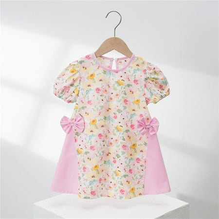 kpoplk Baby Dresses Children Kids Toddler Girls Short Bubble Sleeve Bowknot Floral Patchwork Princess Dress Girls Dresses(Pink)
kpoplk Baby Dresses Children Kids Toddler Girls Short Bubble Sleeve Bowknot Floral Patchwork Princess Dress Girls Dresses(Pink)