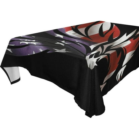 POPCreation Tribal Flag Hawk Tablecloth 52x70 inches