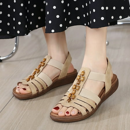 XIAQUJ Women Sandals Summer New Pattern Fashion Beaded Vintage Bohemian Sandals Comfortable Flat Bottoms Slip on Beach Shoes Sandals for Women Beige 8(40)
XIAQUJ Women Sandals Summer New Pattern Fashion Beaded Vintage Bohemian Sandals Comfortable Flat Bottoms Slip on Beach Shoes Sandals for Women Beige 8(40)