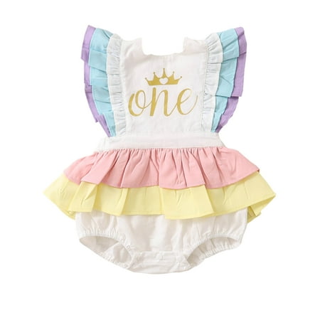 Hirigin Baby Girl First Birthday Outfit Ruffle One Print Rainbow Romper Cake Bodysuit
Hirigin Baby Girl First Birthday Outfit Ruffle One Print Rainbow Romper Cake Bodysuit