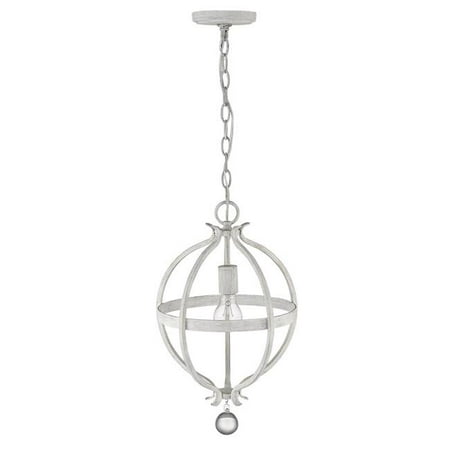 HomeRoots 398118 19 x 12 x 12 in. Callie 1-Light Country White Pendant